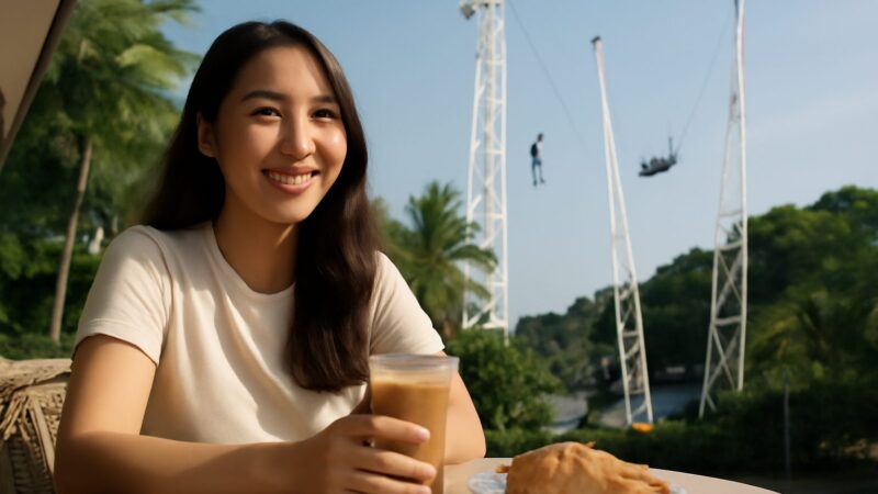 Bungee Jumping and the Giant Swing at Sentosa