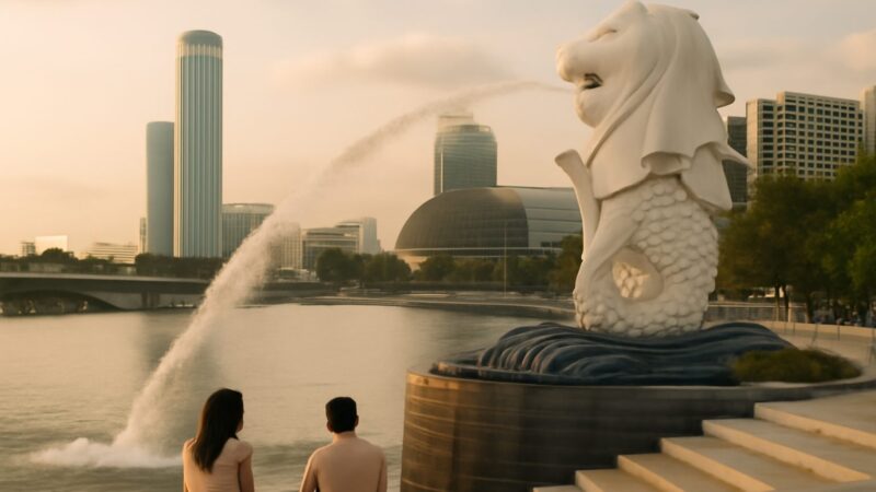 Merlion Park and the Merlion