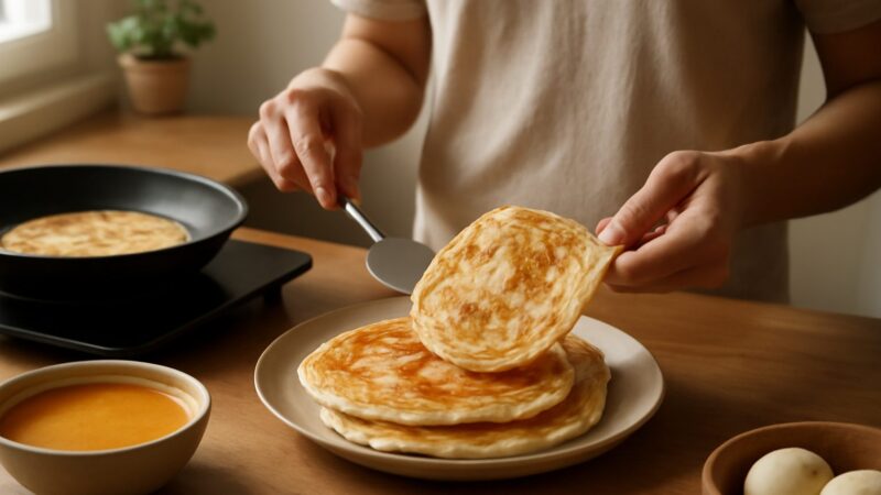 How to Make Roti Prata at Home