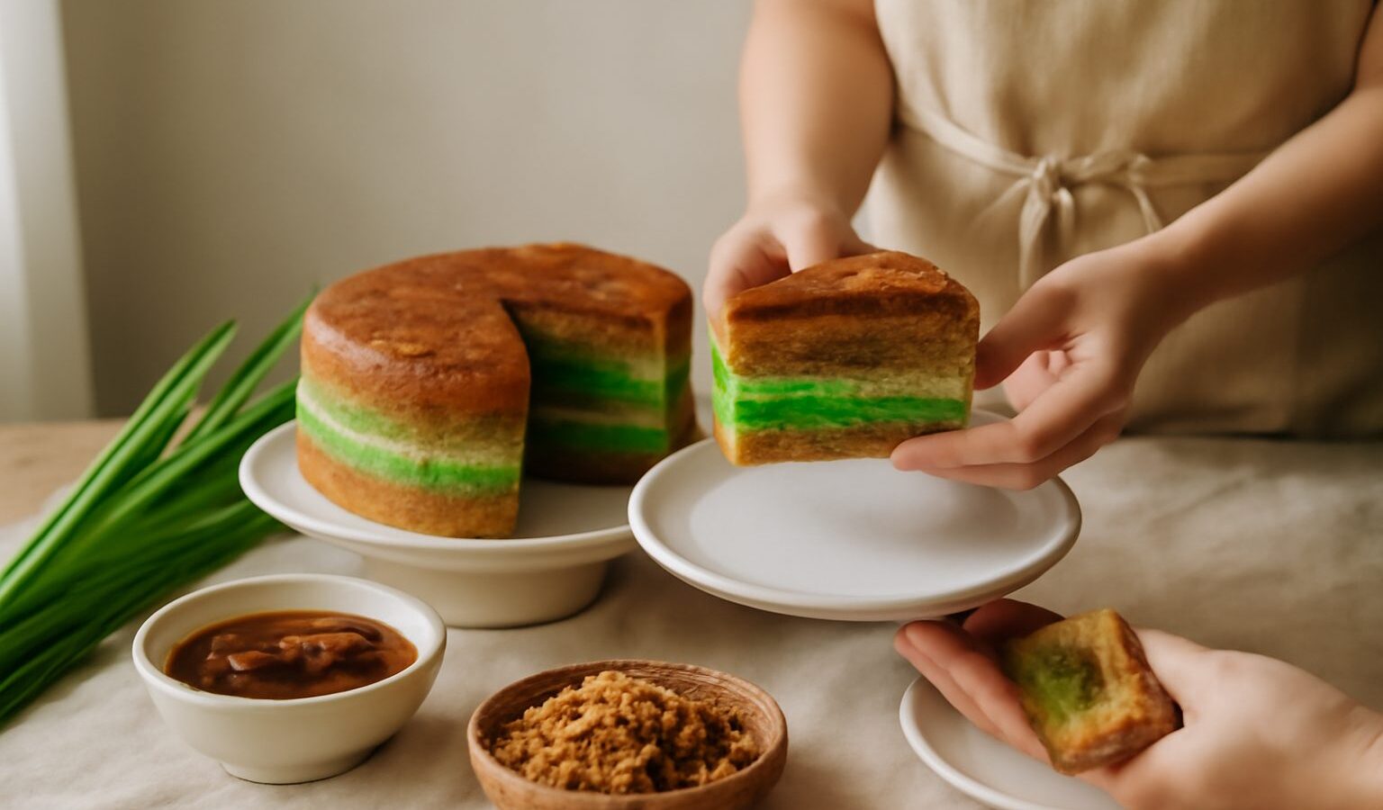 Baking With Pandan and Gula Melaka Flavours in Singapore