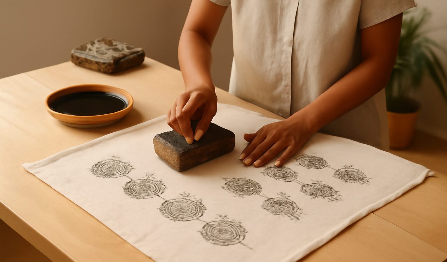 Block Printing on Fabric
