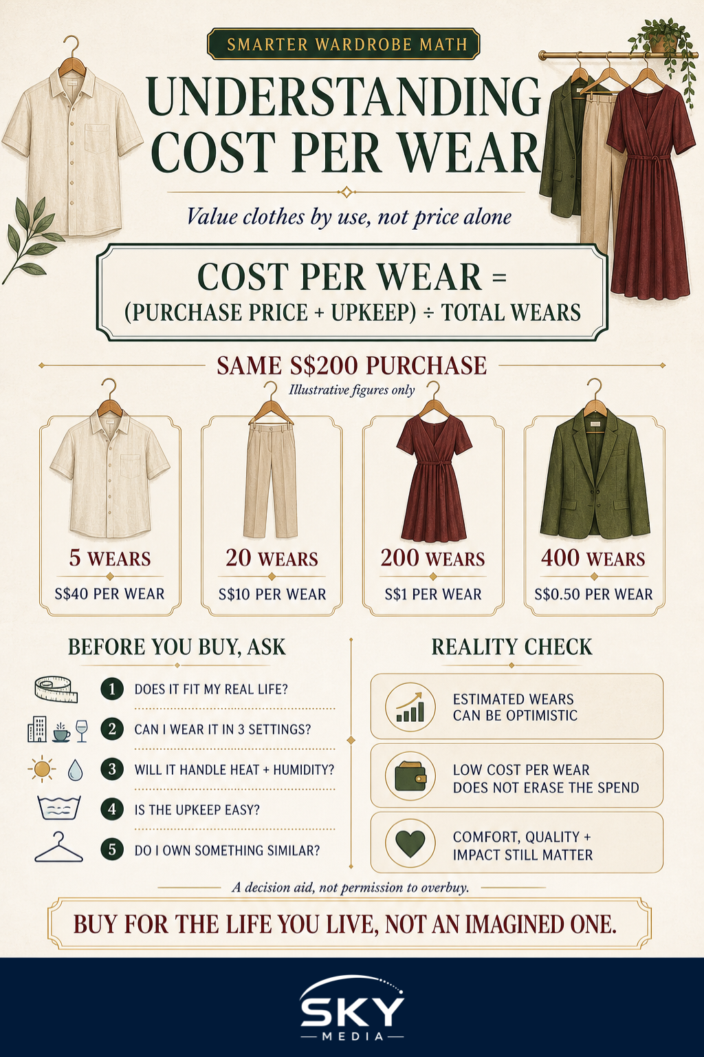 Understanding Cost Per Wear infographic