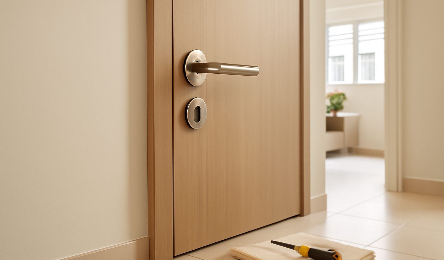 Fixing a loose door handle in a Singapore home