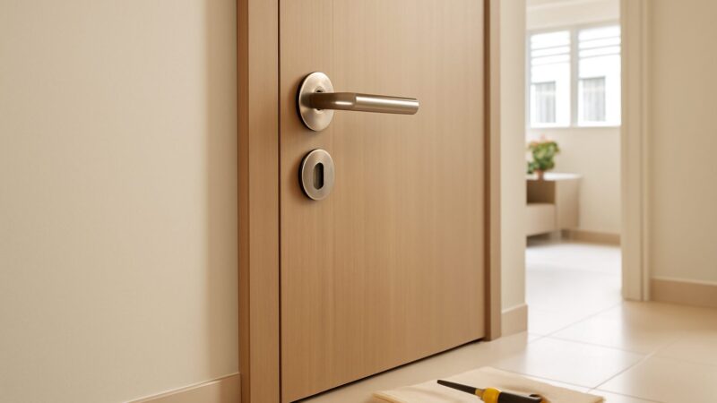 Fixing a loose door handle in a Singapore home