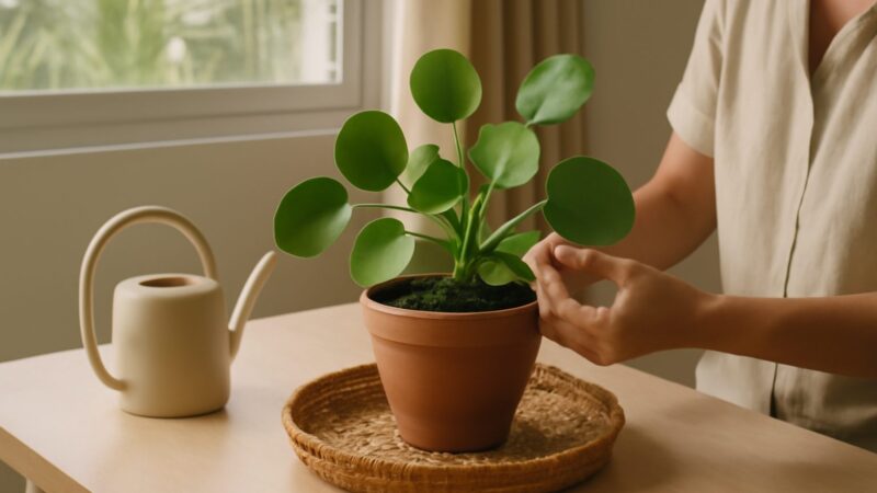 Growing a Pilea Chinese Money Plant in Singapore