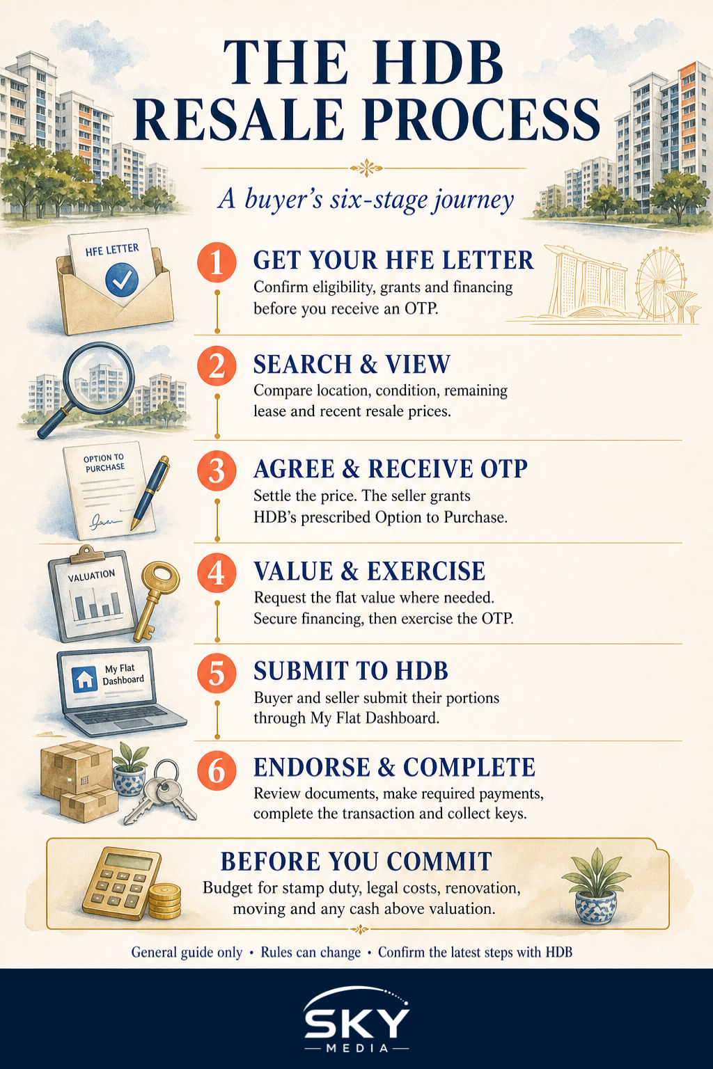 The HDB Resale Process Explained infographic
