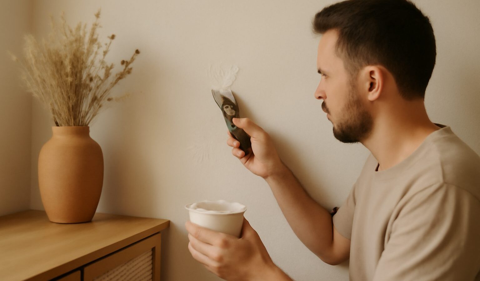 Patching Small Holes and Cracks in Walls