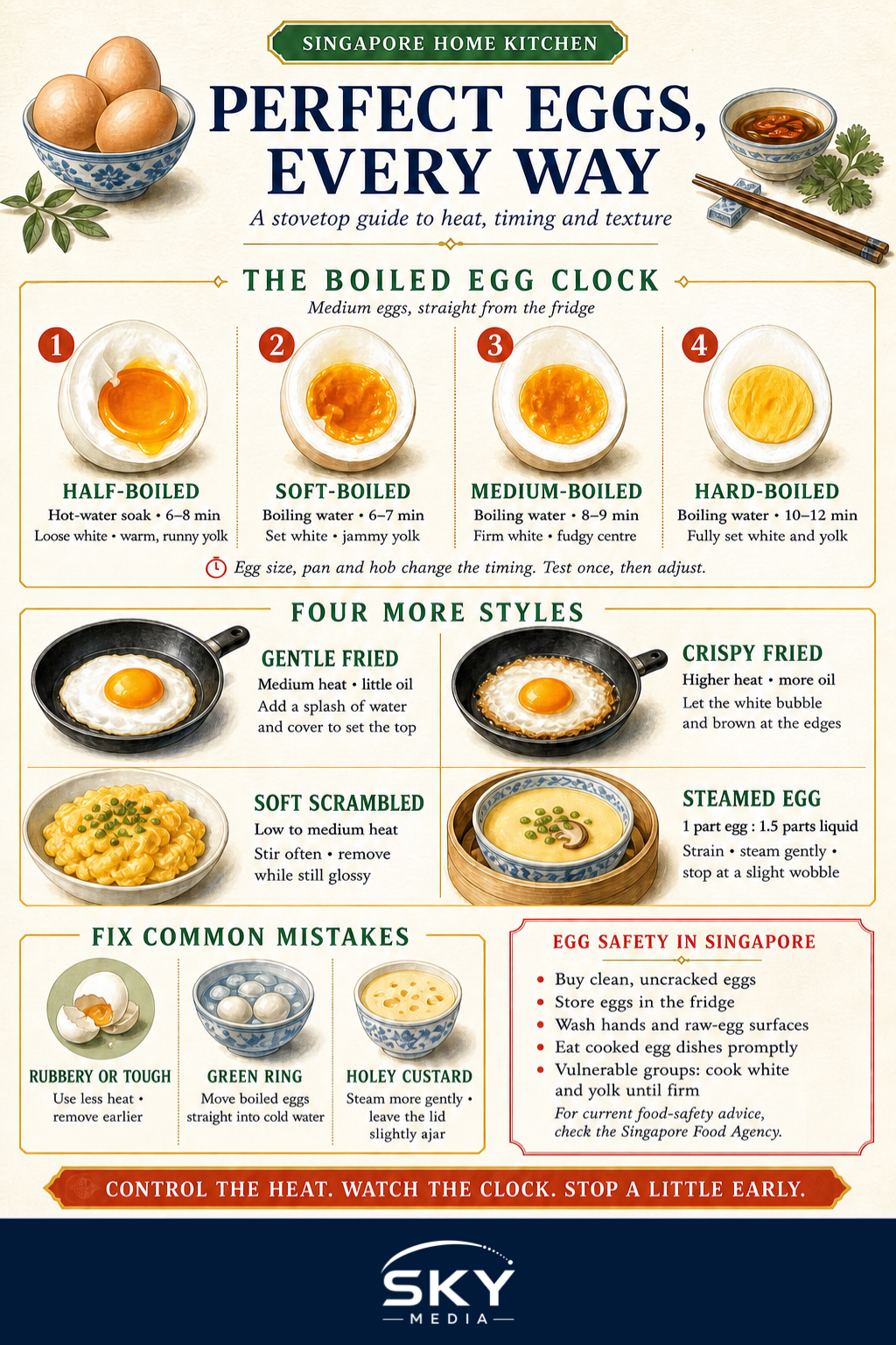 How to Cook Perfect Eggs Every Way: A Singapore Guide infographic