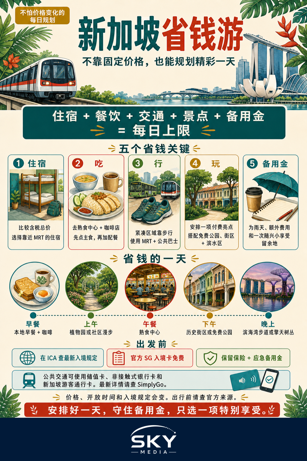 如何低成本畅游新加坡信息图