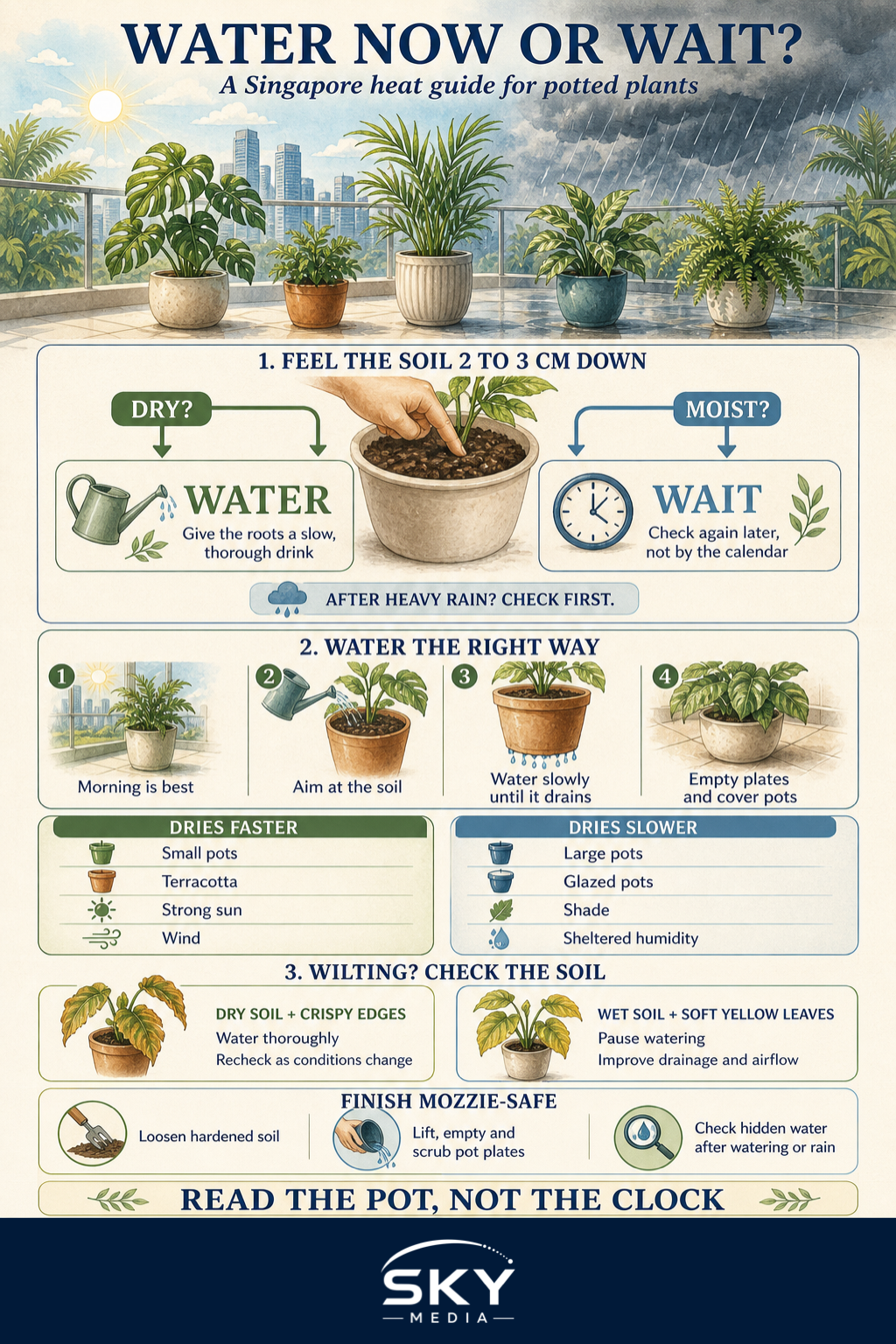 How to Water Plants in Singapore’s Heat infographic