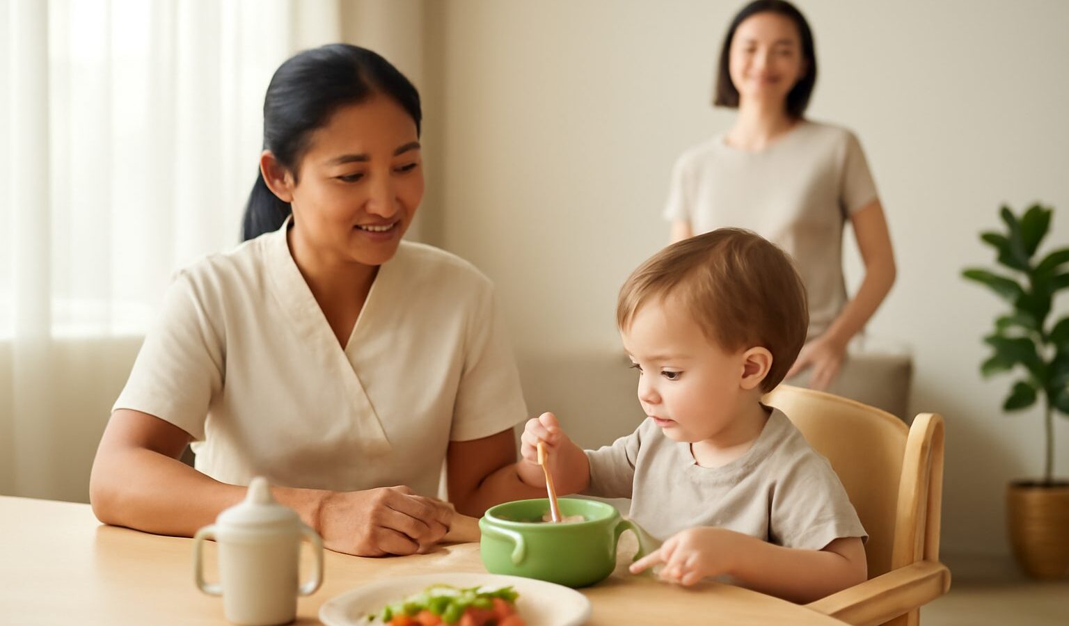 Working With a Helper to Care for Your Child