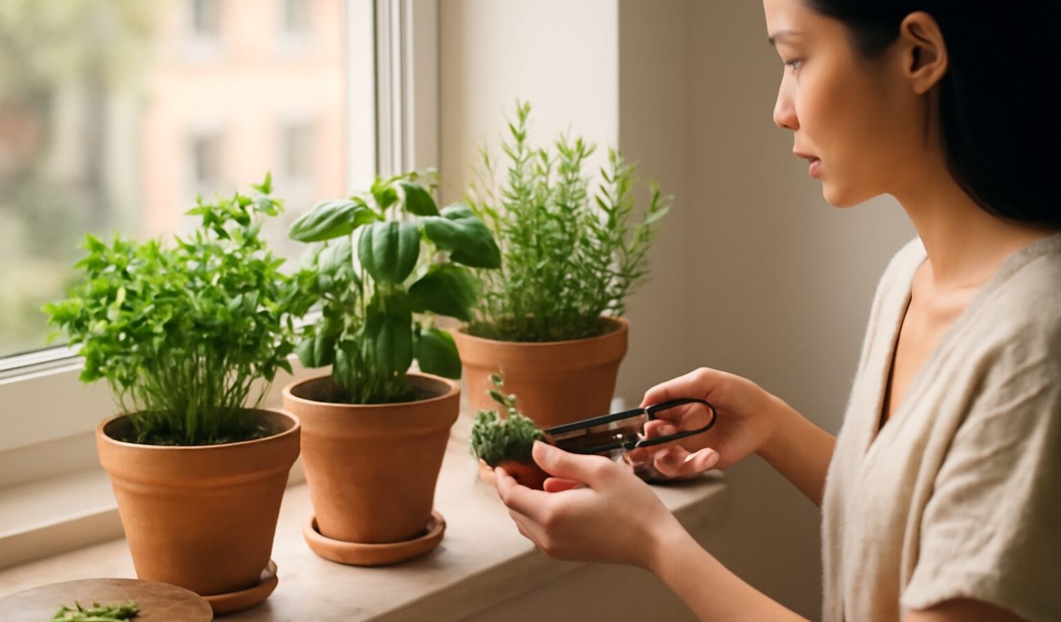 A Windowsill Herb Garden