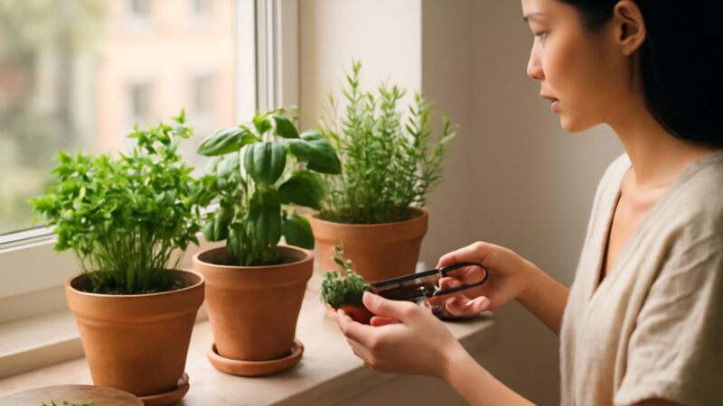 A Windowsill Herb Garden