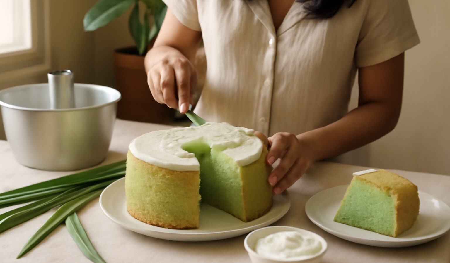How to Make Pandan Chiffon Cake at Home