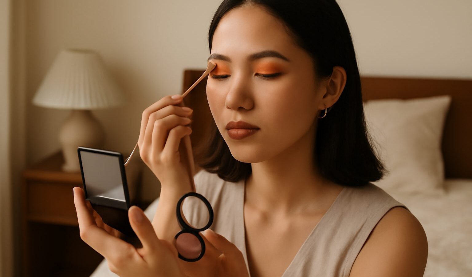 A Monochromatic Makeup Look